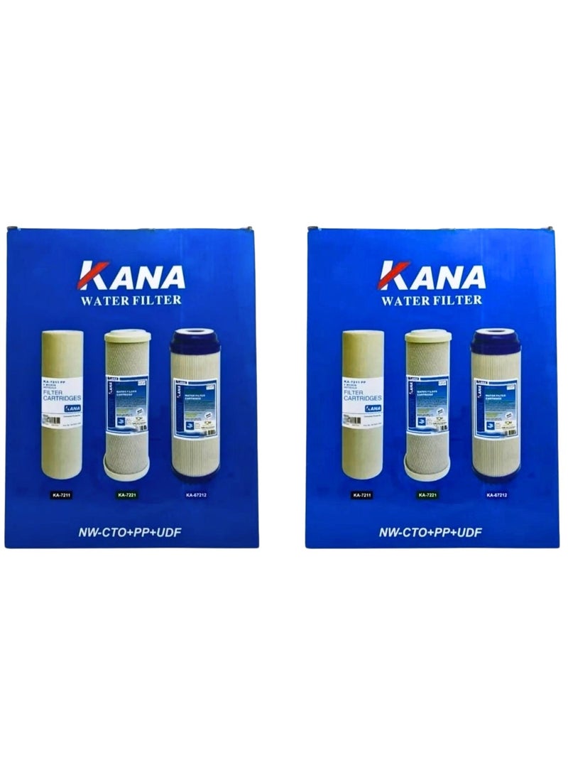 KANA 3 Stage water Filter, Whole House Water Filter,3-Stage water Filtration, Sets of High Capacity Replacement Pre-Filter Sets for Essence Series Reverse Osmosis Water Filter System Stage 1, 2&3 (2) - Image 2